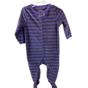Baby Leveret sleeper purple stripes 12-18m unisex